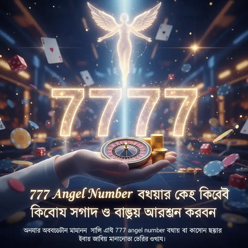 Manifest wealth and casino luck with 7777 angel number banner